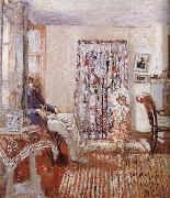 The LuSaiEr sitting by the window Edouard Vuillard
